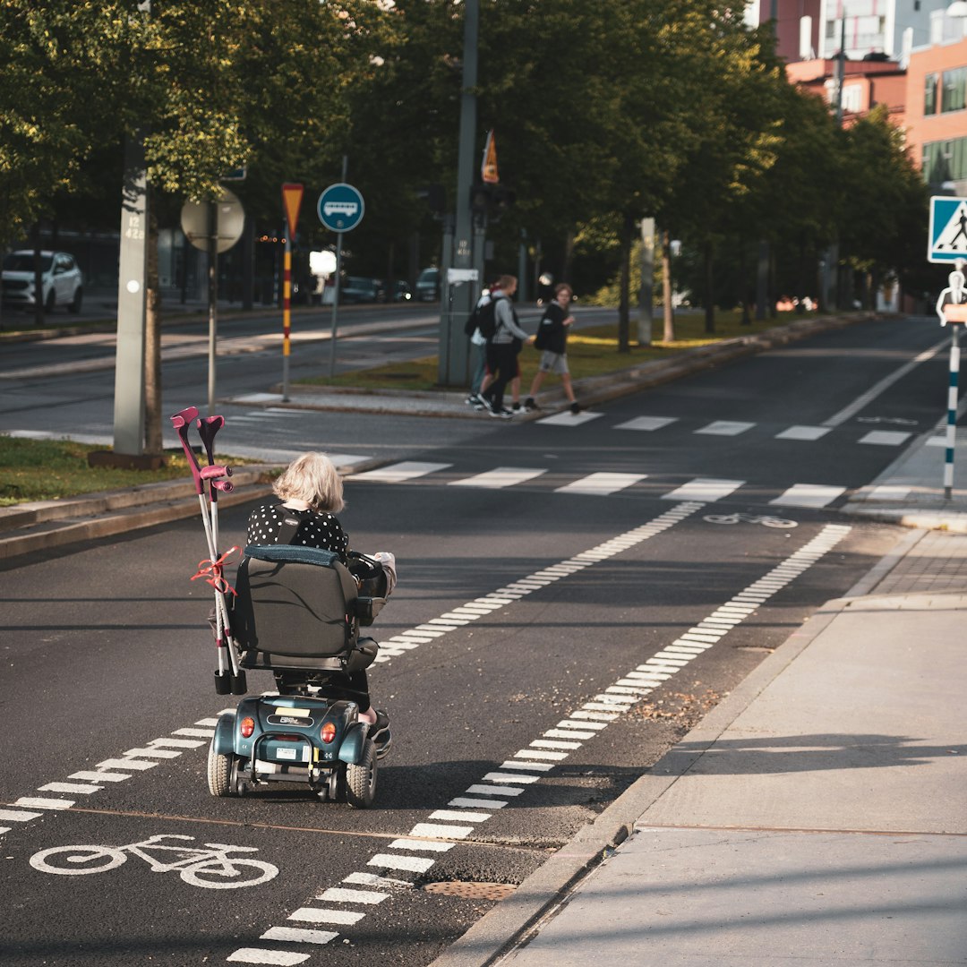 Car driving on a Swedish road with insurance protection